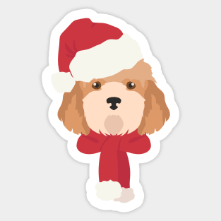 Cockapoo Christmas Dog Sticker